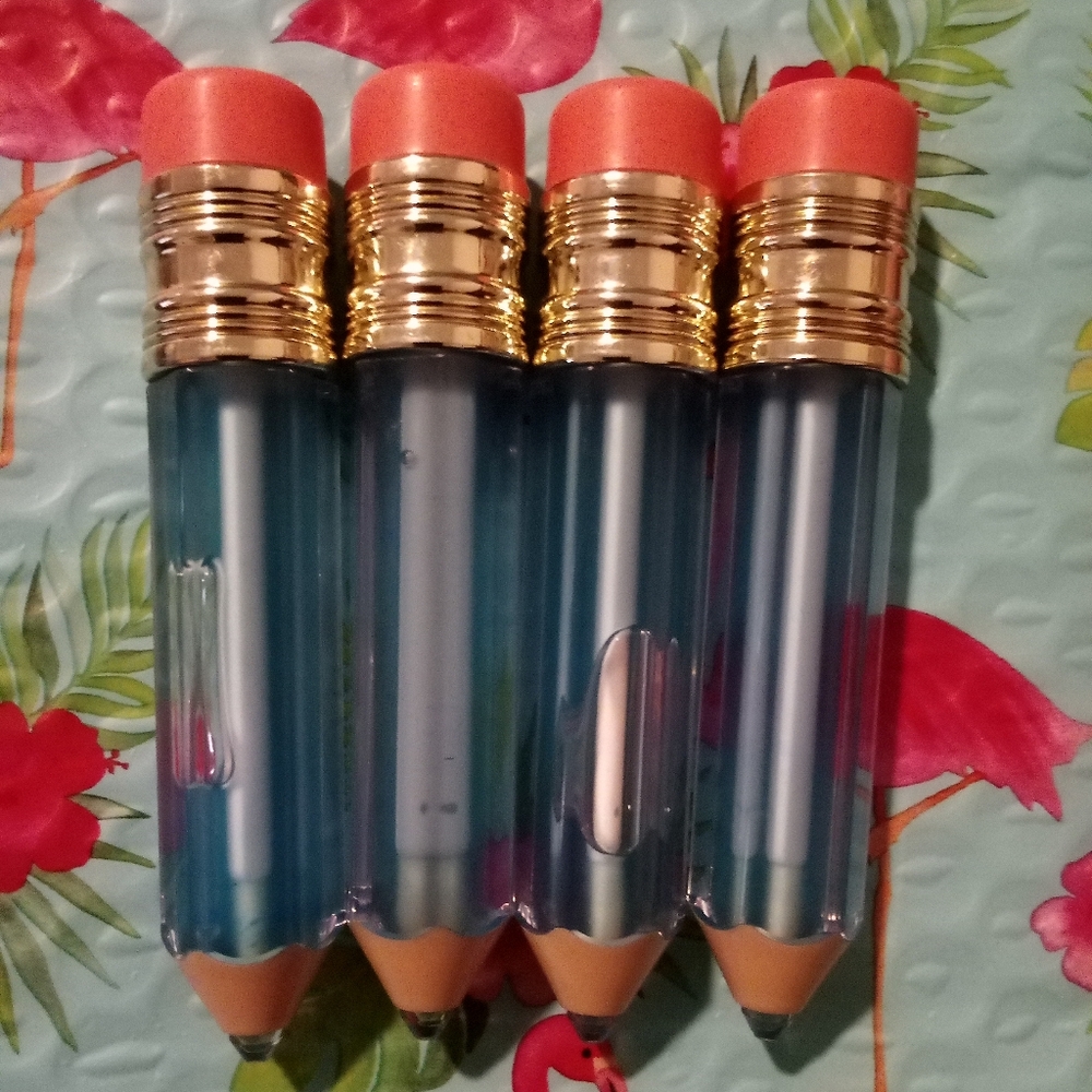 Lip Plumper Set of Four Blue Pencil-Shaped Pens